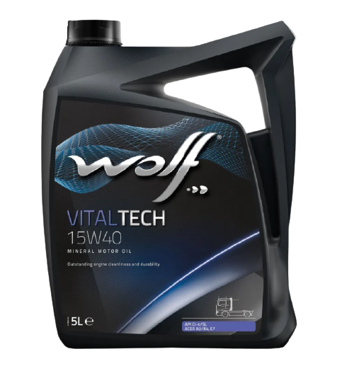 Моторное масло Wolf VitalTech 15W-40, 5л  (WOLF: 146365)